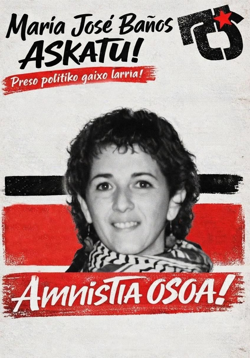 7 euskal preso politikok 24 orduko baraualdi bat egiten ari dira Mari Jose Baños Andujar eta Marcos Martín Ponce preso politiko antifaxistei elkartasuna&nbsp;adierazteko