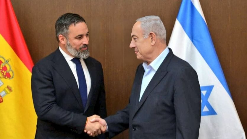 El genocida Netanyahu formaliza su alianza con la extrema derecha europea y califica a VOX de “compañeros de armas”