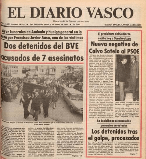 Francisco Javier Ansa, el penúltimo asesinado por el Batallón Vasco Español&nbsp;(BVE)