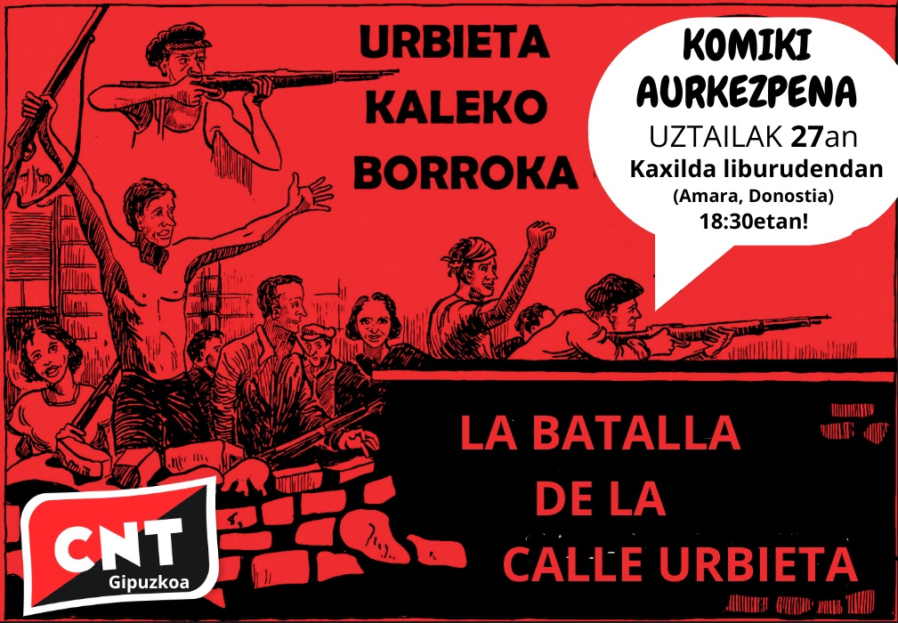 (Komikia – Comic) “Urbieta kaleko borroka” / “El combate de la calle&nbsp;Urbieta”
